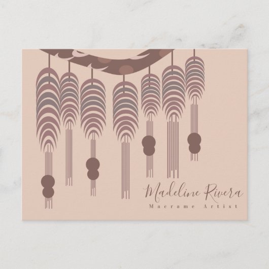 Macrame Artist Handmade Designer Artist Business ポストカード (正面)