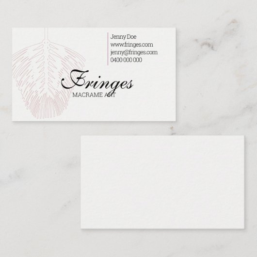 Macrame Fether付きMacrame名刺 名刺 (正面/裏面)