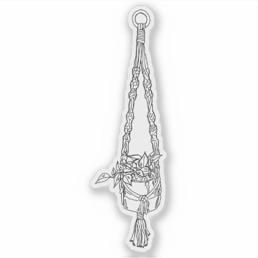 Macrame Pothosステッカー シール (正面)