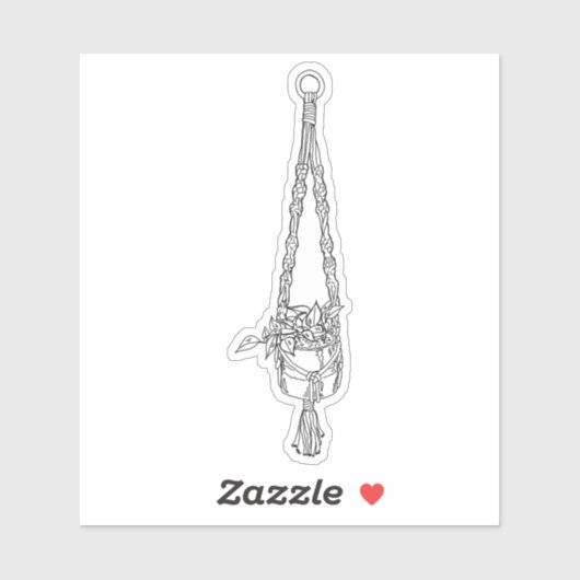Macrame Pothosステッカー シール (シート)