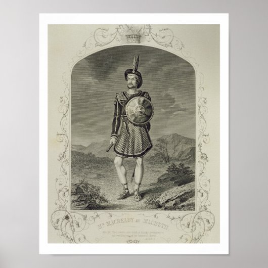 Macready as Macbeth, Act I Scene 3, in遊. ポスター (正面)