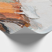 Macro. Abstract art. Expressive embossed pasty oil ラッピングペーパー (角)