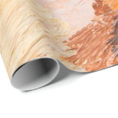 Macro. Abstract art. Expressive embossed pasty oil ラッピングペーパー (ロールコーナー)