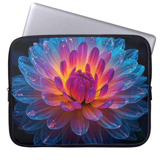 Macro Aurora Bloom 15 inch Electronics Bag ラップトップスリーブ (正面)
