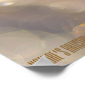 Macro Bee in開花：自然の受粉がクローズアップ ポスター (角)