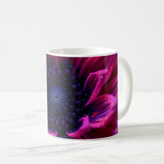 Macro Fuchsia Nebula コーヒーマグカップ (正面右)