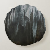 Macro photography of ice formation ラウンドクッション (裏面)