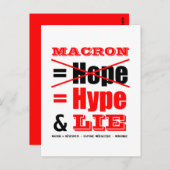 MACRON社フランスの長PCに対する政治メッセージ ポストカード (正面/裏面)