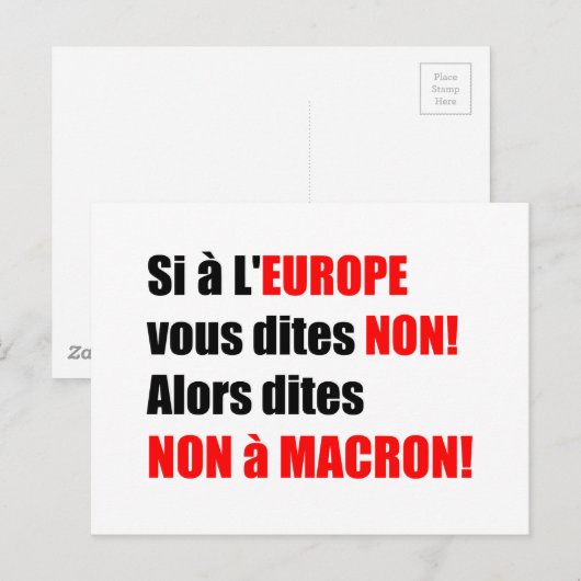 MACRON = Mondialization – はがき (正面/裏面)