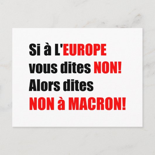 MACRON = Mondialization – はがき (正面)