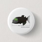 Macropinna microstoma actual size 缶バッジ (正面)