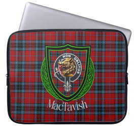 MacTavish Scottish Clan Tartan and Crest  ラップトップスリーブ