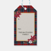 MacTavish Scottish Clan Tartan & Crest ギフトタグ (裏面)