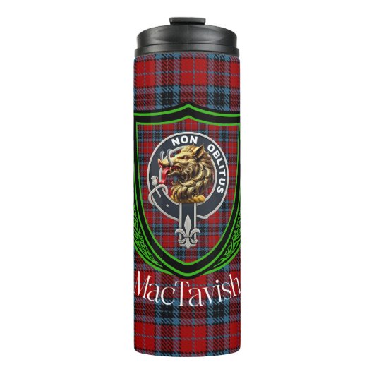 MacTavish Scottish Clan Tartan & Crest タンブラー (正面)