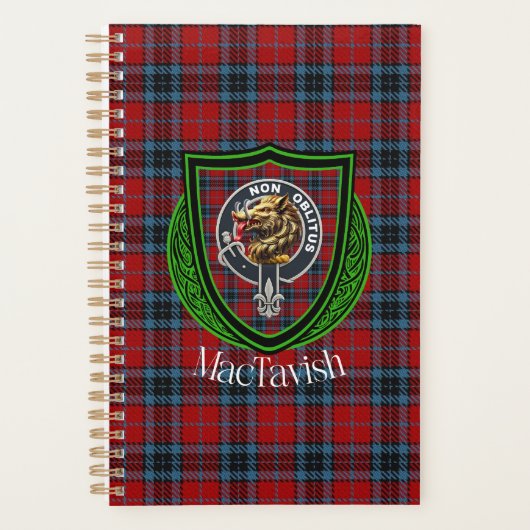 MacTavish Scottish Clan Tartan & Crest プランナー手帳 (正面)