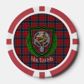MacTavish Scottish Clan Tartan & Crest ポーカーチップ (正面)