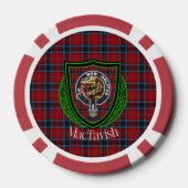 MacTavish Scottish Clan Tartan & Crest ポーカーチップ (裏面)