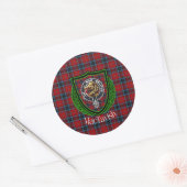 MacTavish Scottish Clan Tartan & Crest ラウンドシール (封筒)