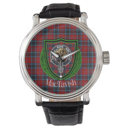 MacTavish Scottish Clan Tartan & Crest 腕時計
