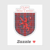 MacTavish Tartan Scottish Plaid Lion Rampant シール (シート)