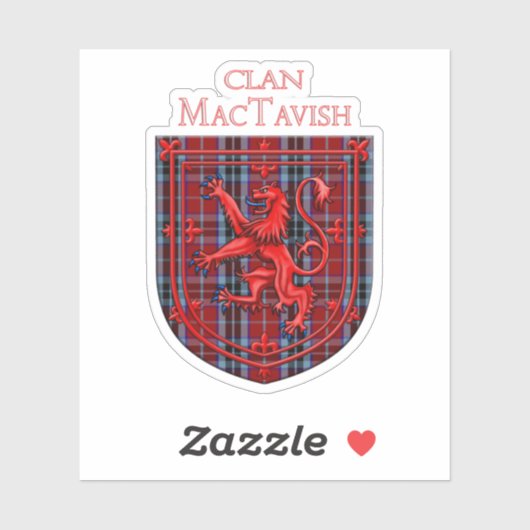 MacTavish Tartan Scottish Plaid Lion Rampant シール (シート)