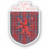 MacTavish Tartan Scottish Plaid Lion Rampant シール (正面)