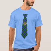 MacThomas Scottish Clan Badge & Tartan Necktie  Tシャツ (正面)