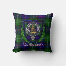 MacThomas Scottish Clan Tartan & Crest クッション