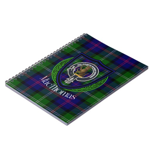 MacThomas Scottish Clan Tartan & Crest ノートブック (左側)