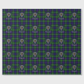 MacThomas Scottish Clan Tartan & Crest ラッピングペーパー (フラット)