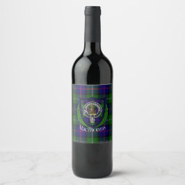 MacThomas Scottish Clan Tartan & Crest ワインラベル
