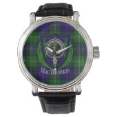 MacThomas Scottish Clan Tartan & Crest 腕時計 (正面)