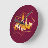 MACUSA™グラフィックバッジ ラウンド壁時計 (傾斜)