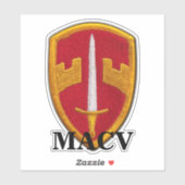 MACVベトナム戦争退役軍人コンターステッカー シール (シート)