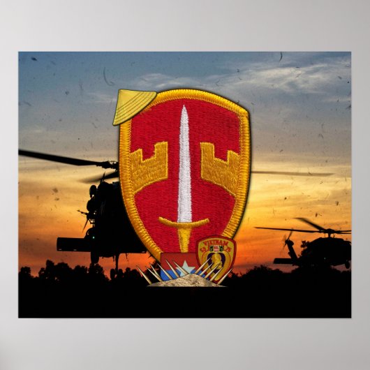 MACV軍隊アドバイザーVietnam War Patch ポスター (正面)