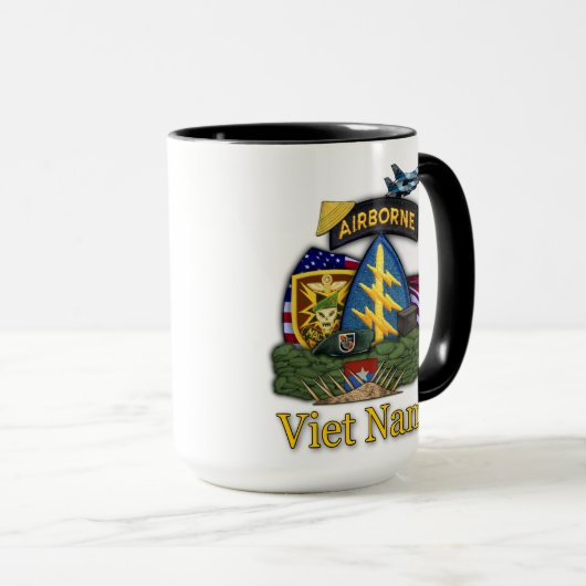 MACV SOGパッチのベトナム戦争はマグを診察します マグカップ (正面右)