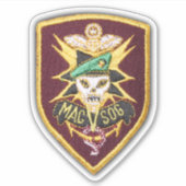 MACV SOGベトナム戦争退役軍人コンターステッカー シール (正面)