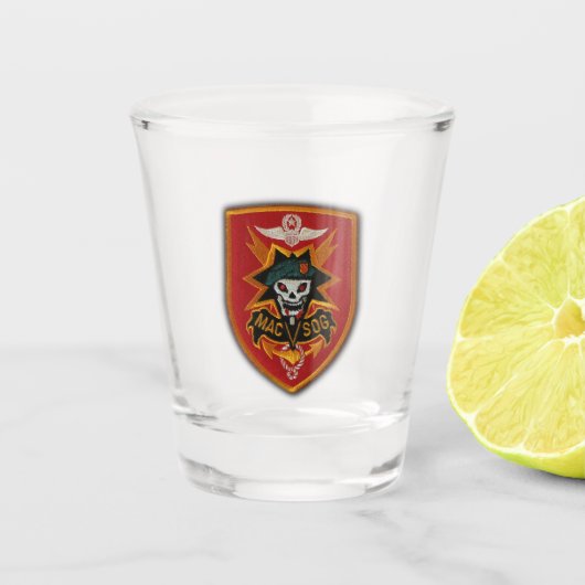 MACVSOG SOG CCN CCS CCCロングビンベトナム。 ショットグラス (正面)