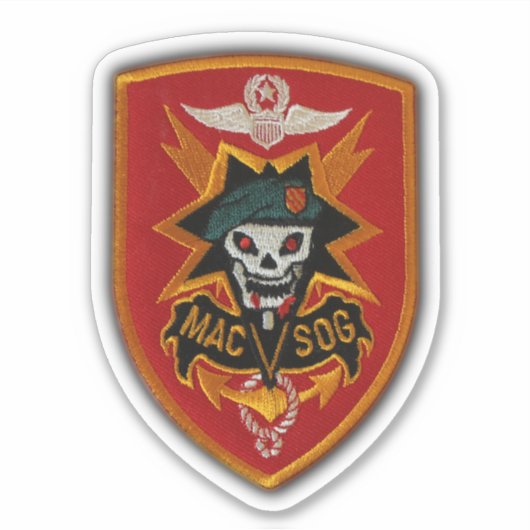 MACVSOG SOG Vietnam War Veterans Contour Sticker シール (正面)