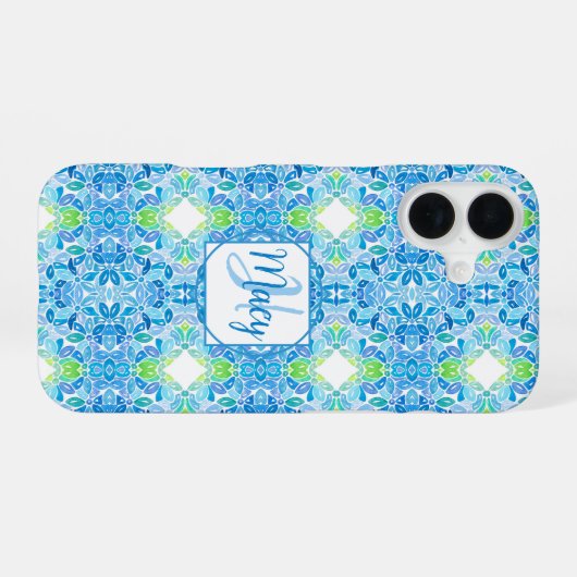 Macy Mosaic IPhone Case iPhone 16ケース (裏面横)