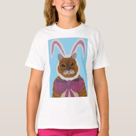 Mad Cat in Bunny Ears Easter Tシャツ