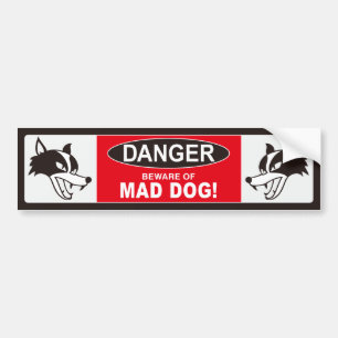 MAD DOG バンパーステッカー001ブラック バンパーステッカー