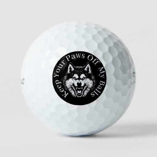 Mad Dog Wolf Golfers ゴルフボール (正面)