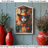 Mad Hatter Style Circus Character DW4A Decoupage 薄葉紙
