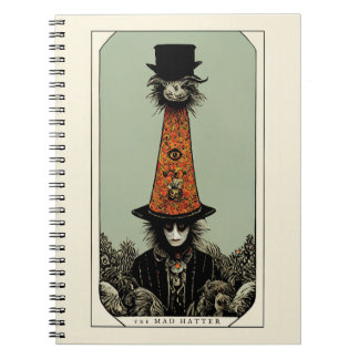 Mad Hatter Vintage Whimsical Tarot Inspired ノートブック
