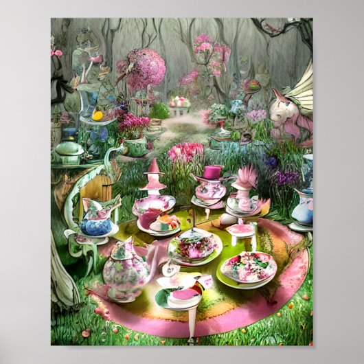 Mad Hatters Tea Party Triptych ポスター (正面)