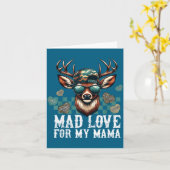 Mad Retro Love For My Mama Camo Deer Hunting Valen カード (黄色い花)