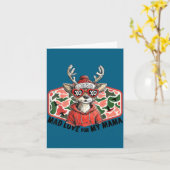 Mad Retro Love For My Mama Camo Deer Hunting Valen カード (黄色い花)