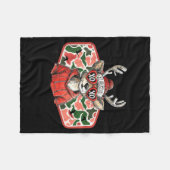 Mad Retro Love For My Mama Camo Deer Hunting Valen フリースブランケット (正面(横))