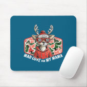 Mad Retro Love For My Mama Camo Deer Hunting Valen マウスパッド (マウス)